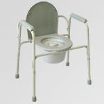 Кресло-туалет стальное со спинкой AMCB92