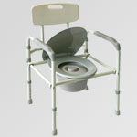 Кресло-туалет облегченное складное со спинкой AMCF96